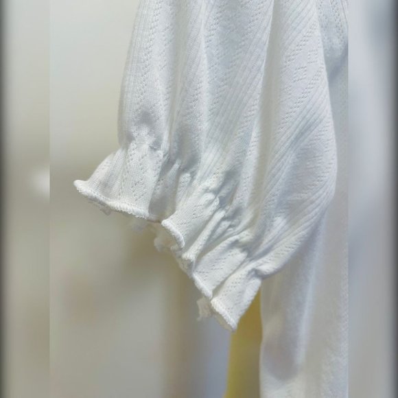 White Top with Ruffles - Picture 2 of 5